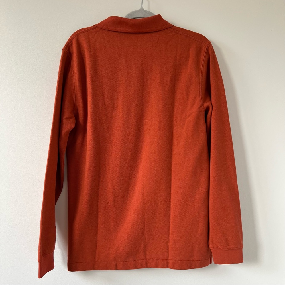 L.L. Bean Double L Long Sleeve Polo small red nwt cotton traditional fit - Picture 5 of 5